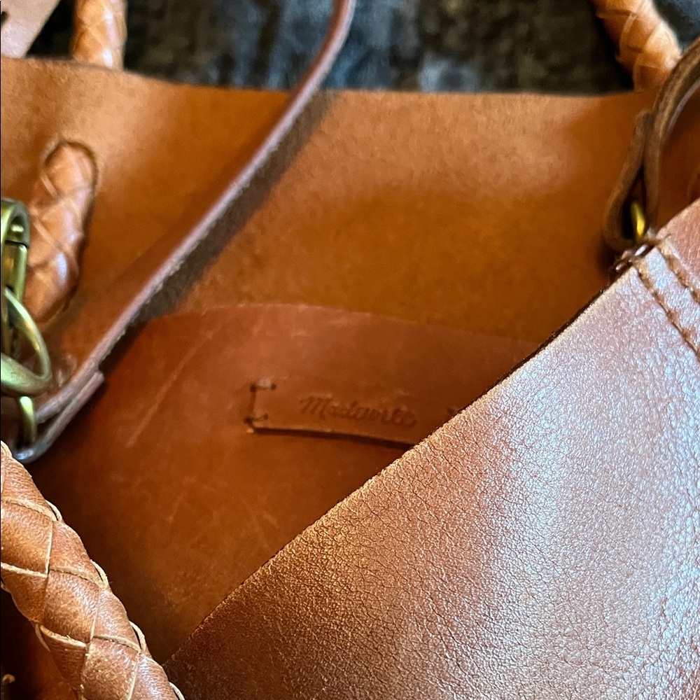 Madewell Tan Leather Tote with Tassels - Picture 3 of 12